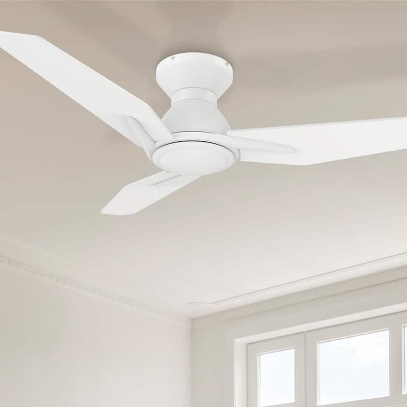 CARRO Liverpool 44" 3-Blade Ceiling Fan with Remote and Quiet DC Motor-No Light - White