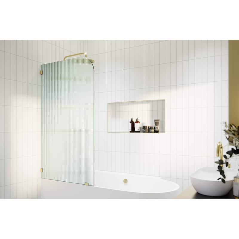 Glass Warehouse B-FL-RAD-34-L Aurora 58-1/4" High x 34" Wide Shower