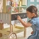 preview thumbnail 8 of 11, Teamson Kids Ice Cream Pretend Play Stand with Chalkboard Menu, Fridge Storage, and 33 Play Food Accessories for Toddlers - Mint