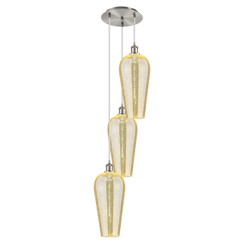 Innovations Lighting Endless Possibilities Ballston - Chelsea - 3 Light 15" Cord Hung Multi Pendant - Mercury/Brushed Satin Nickel
