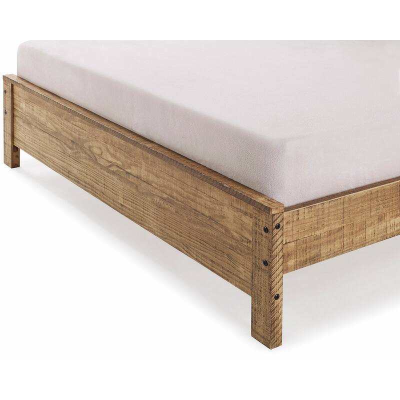 Yes4wood Albany Full Bed Frame with Headboard, Solid Wood