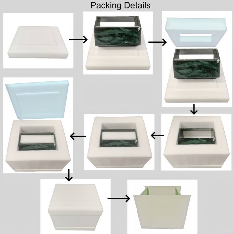 Roomfitters Luxury Natural Marble Hexagon Side Table, Solid Stone Geometric Pedestal End Table, Polished Finish