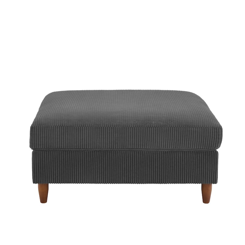 40" W Oversized Corduroy Upholstered Ottoman
