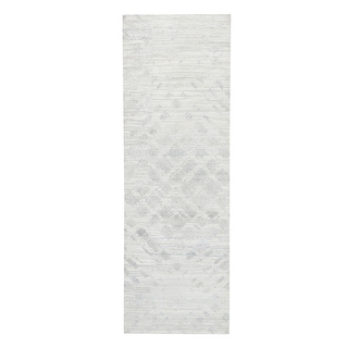 Shahbanu Rugs Modern Hand Spun Undyed Natural Wool Cut And Loop Pile ...