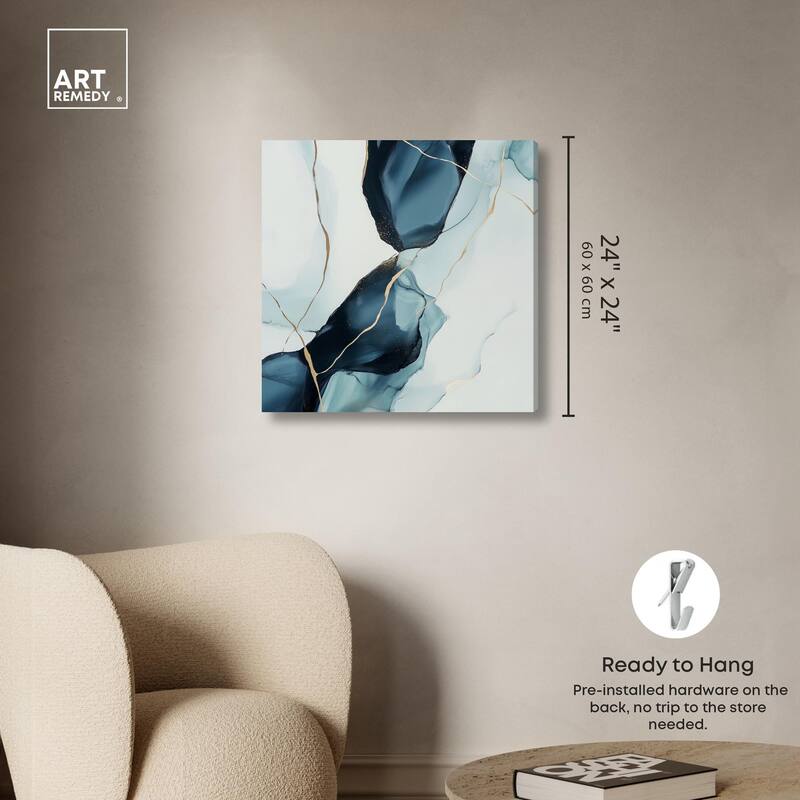 Cerulean Flow III Canvas by Art Remedy, Gallery Wrapped