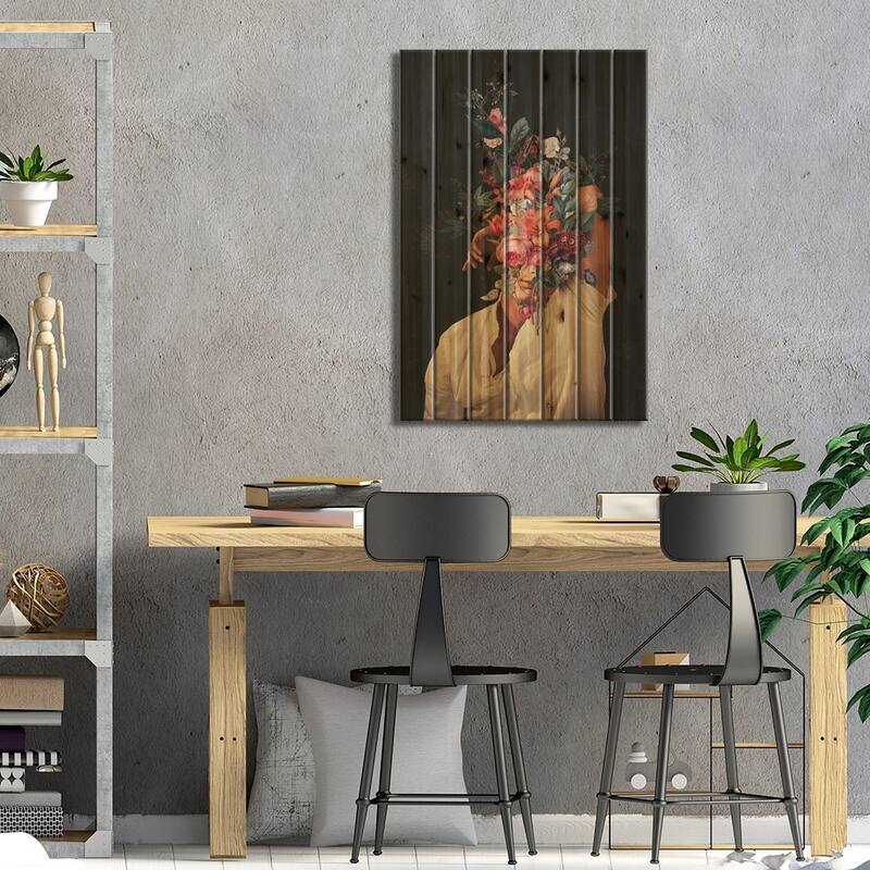 Roses Bloomed Every Time I Thought Of You Print On Wood by Frank Moth - Multi-Color