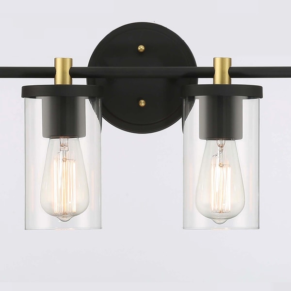 Decatur 6 light Modern Farmhouse Black Gold Bathroom Vanity Light with UL Certified On Sale Bed Bath Beyond 34658691