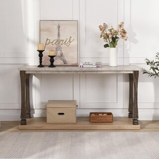 48 inch Long Rectangle Mid-Century Console Table - Bed Bath & Beyond ...