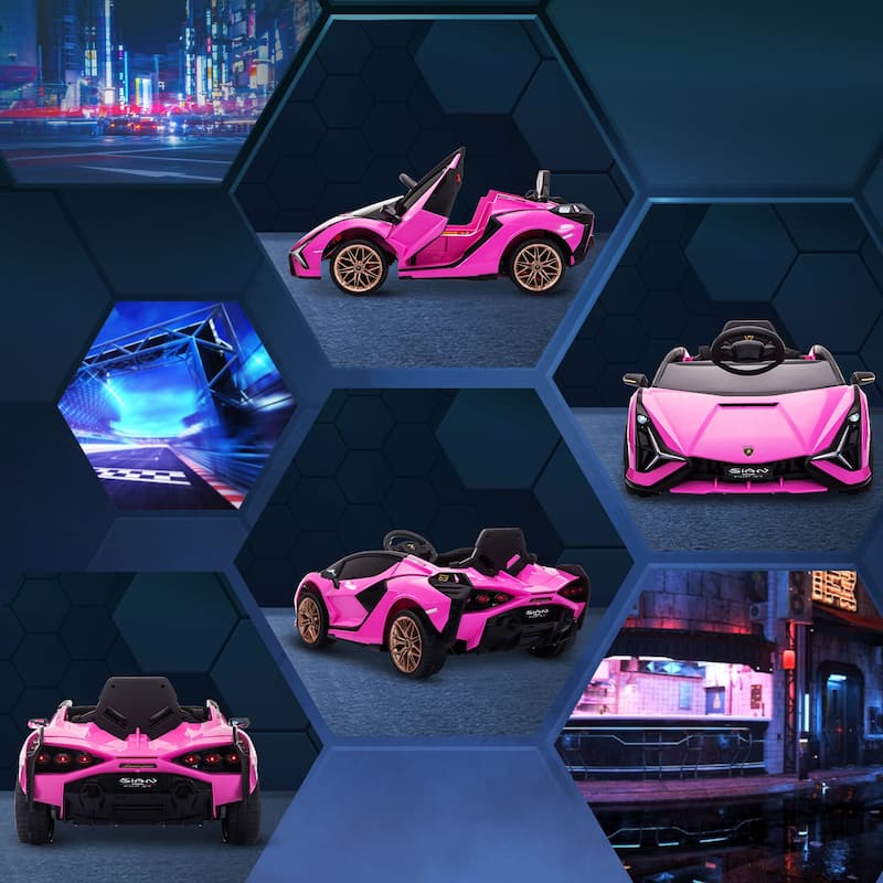 Lamborghini SIAN Licensed Kids Ride-On Car - 12V Battery-Powered Electric Sports Car with Remote Control for Ages 3-5