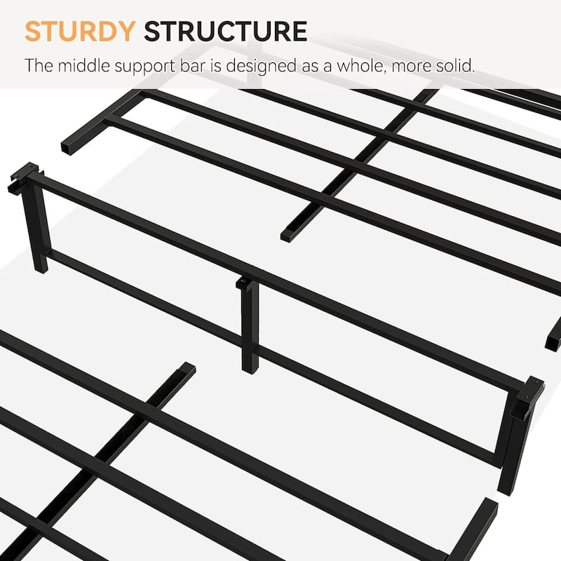 Boho Style Bed Frame with Rattan Headboard
