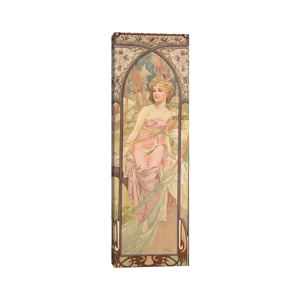 iCanvas "The Times of the Day - Morning Awakening, 1899" by Alphonse Mucha Canvas Print