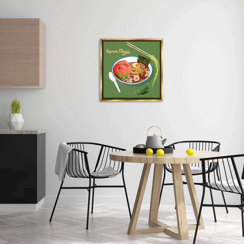 Stupell Ramen Magic International Meal Framed Floater Canvas Wall Art Design By Juliet Rose Philips