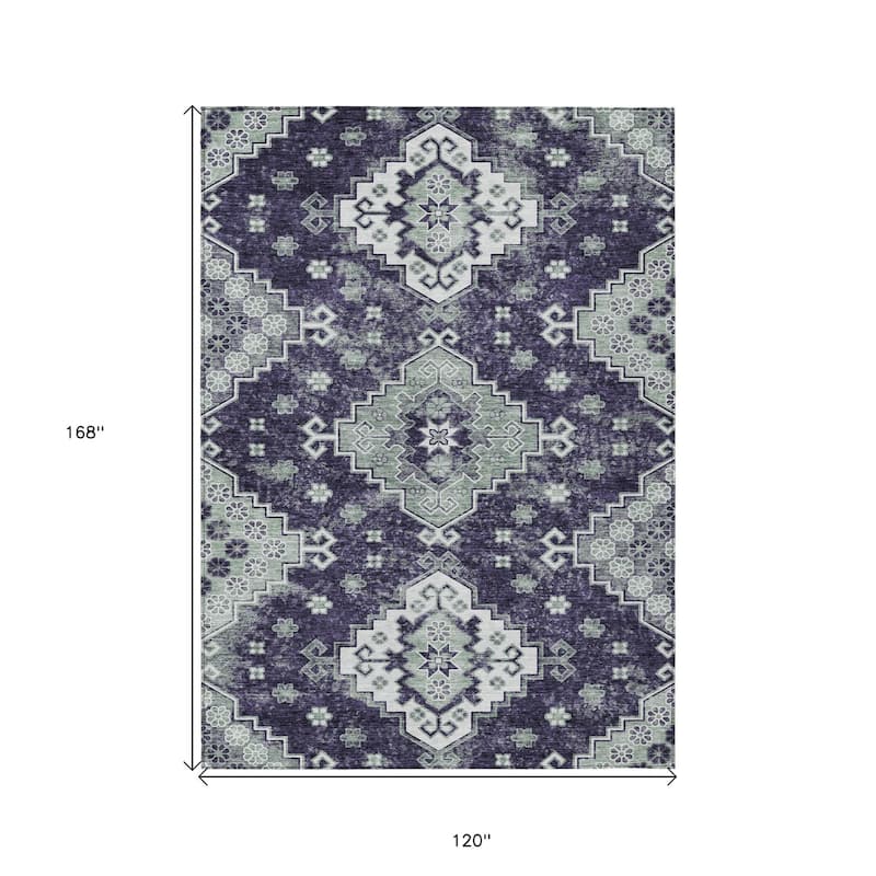 HomeRoots Medallion Traditional Rectangle Outdoor Rug