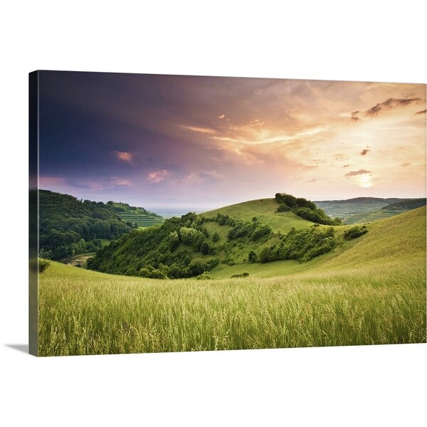 "Kaiserstuhl sunset." Canvas Wall Art
