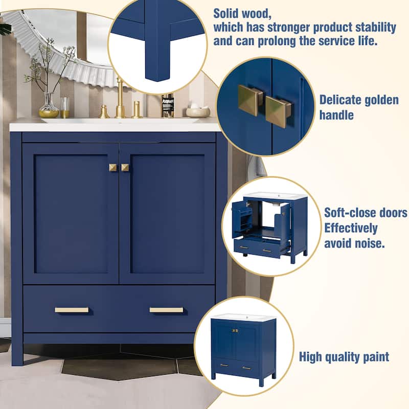 30"Bathroom Vanity with Single Sink