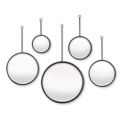 Maison Noir Pendulum Mirrors, Set Of 5