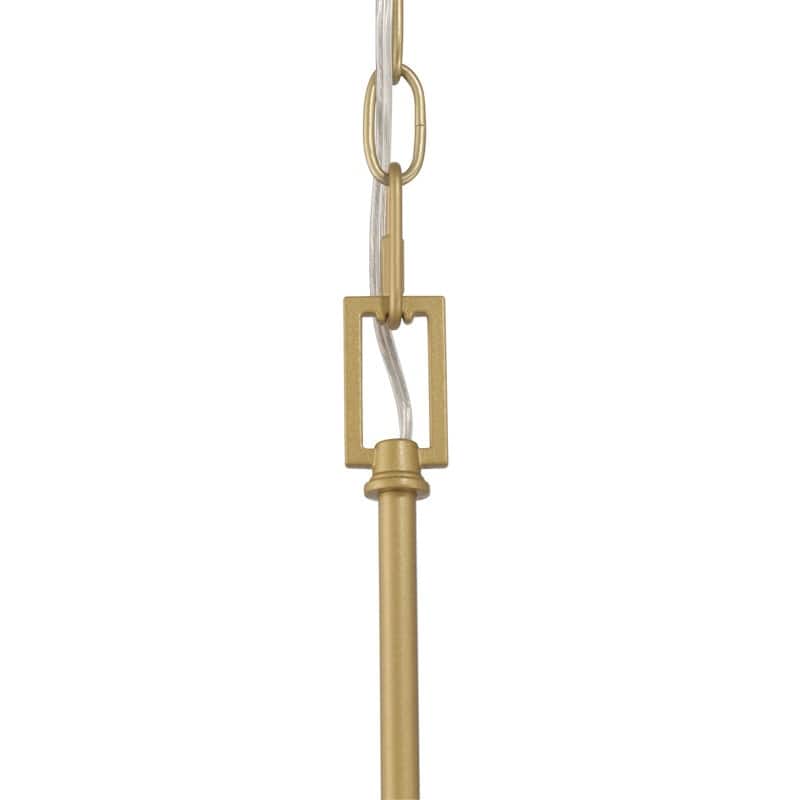 Acroma - 6 Light Gold Steel & Glass Dimmable Classic / Traditional Chandelier