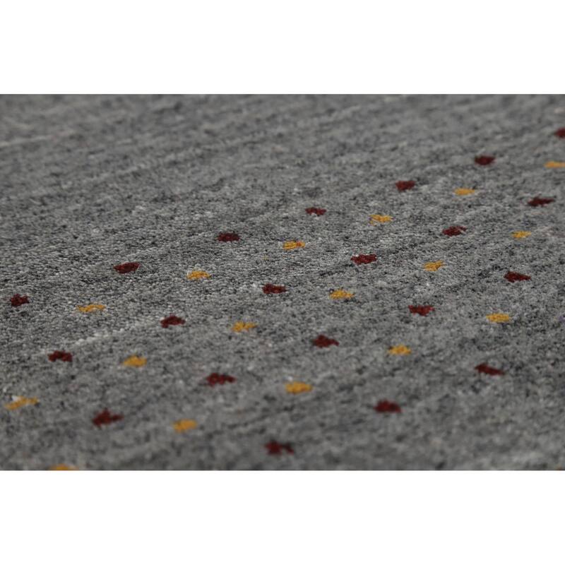 Gray Tribal Gabbeh Indian Area Rug Handmade Bedroom Wool Carpet - 8'0" x 10'0"