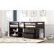 preview thumbnail 19 of 17, Twin Loft Bed with Storage Shelves and Drawers, Space-Saving