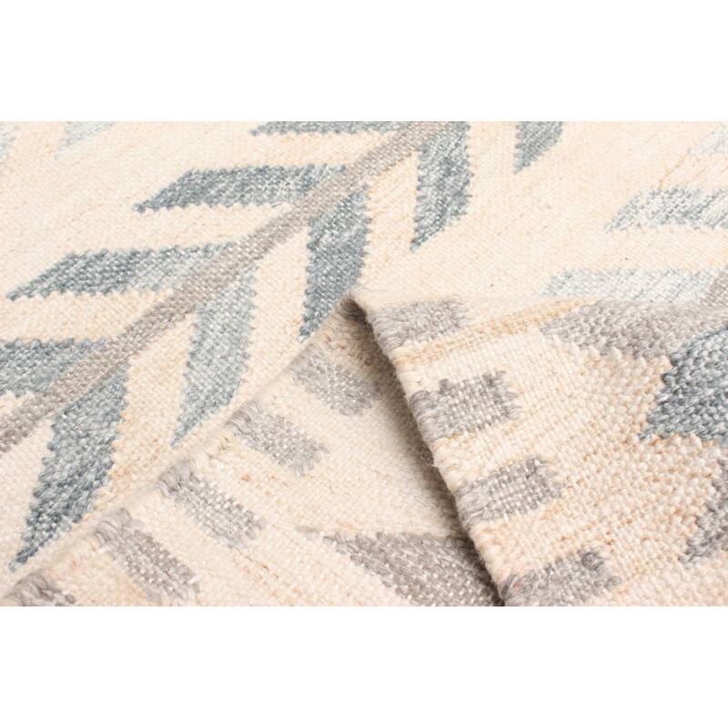 ECARPETGALLERY Flat-Weave Ankara FW Beige Wool Kilim - 5'0 x 8'2