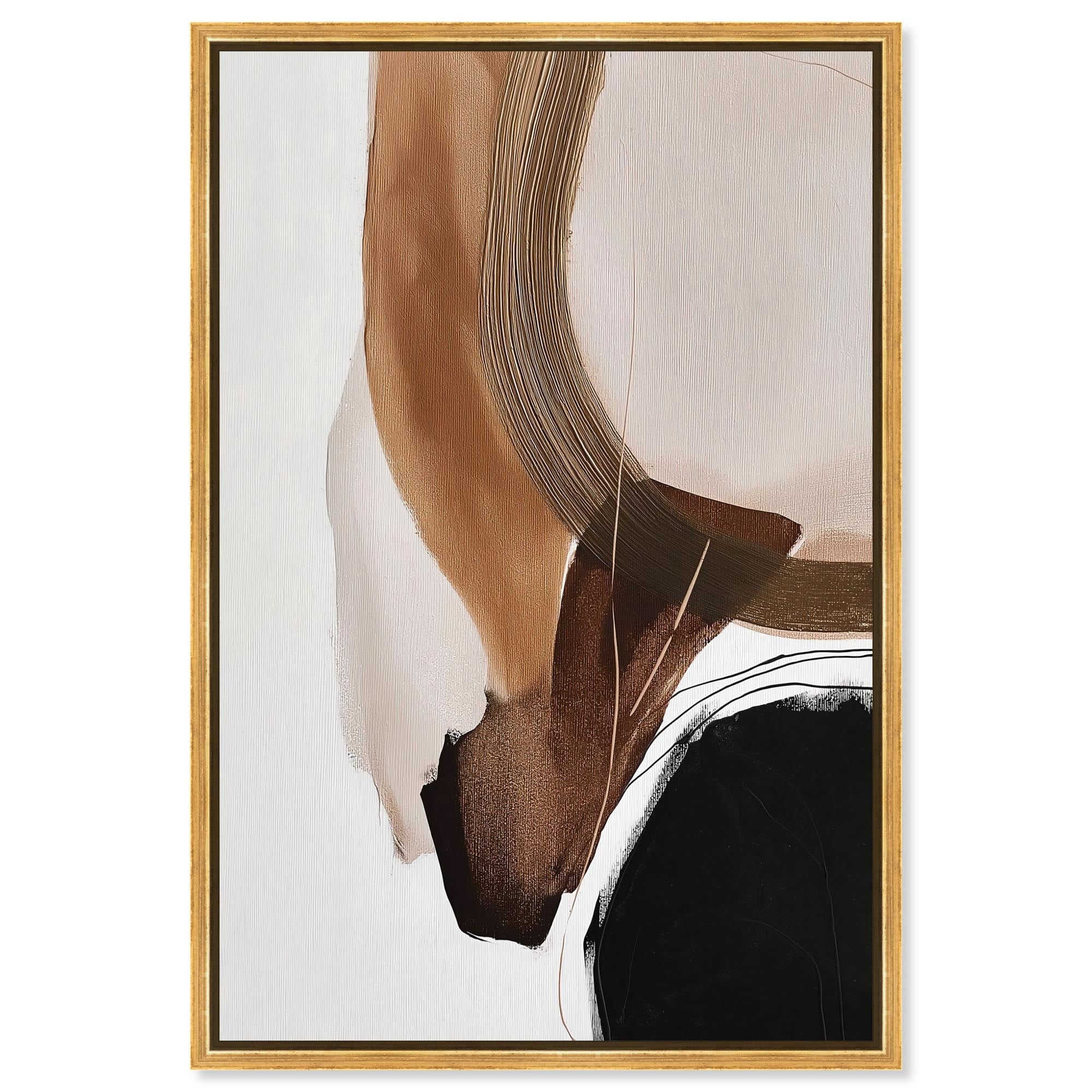 Earth Curve II Boho Decor Framed Canvas Print by Art Remedy