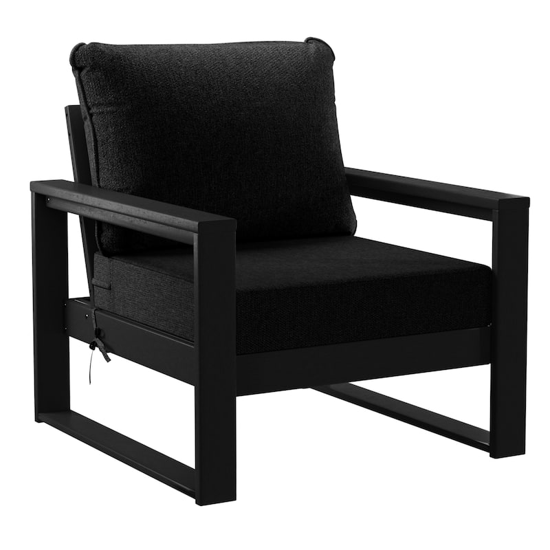 Endless Patio Sectional 6-Piece Deep Seating Set with Black Frame