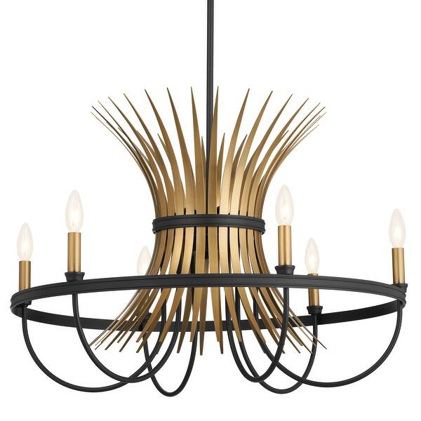 Kichler Baile 6-Light Black Farmhouse Chandelier