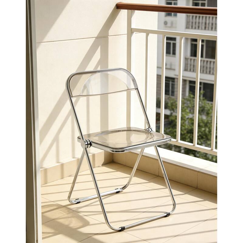Folding Chair Transparent Chairs-Ghost Stackable - Clear