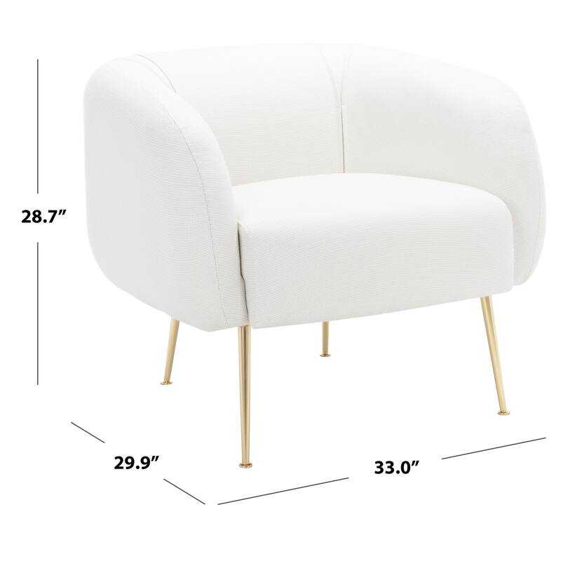 SAFAVIEH Couture Griseldis Stone Polyester Blend Accent Chair - 33" W x 30" D x 29" H - 33Wx30Dx29H