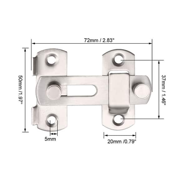 Flip Door Latch 201 Stainless Steel 72x50mm Gate Latch Hasp Slide Lock