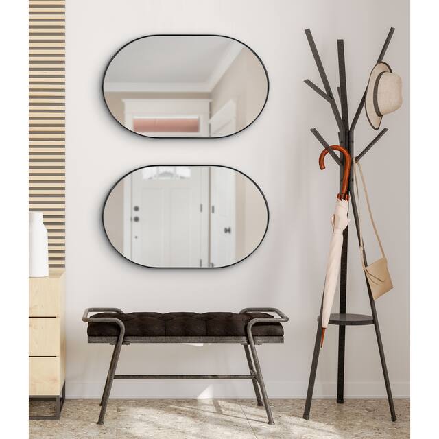 Kate and Laurel Rollo Capsule Framed Wall Mirror