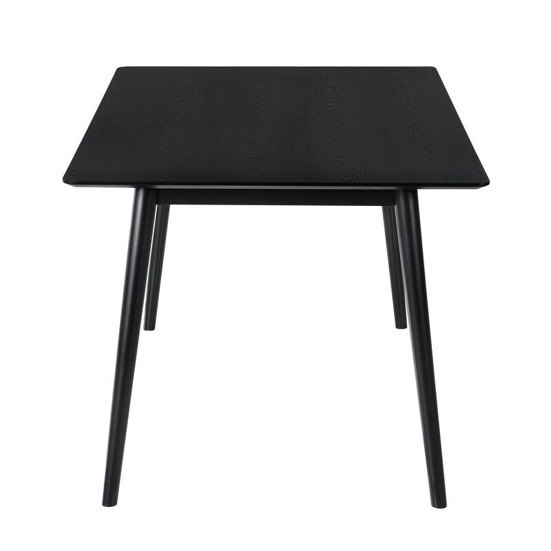 Westmont Mid-Century Modern Black or Walnut Wood 59" Rectangular Dining Table
