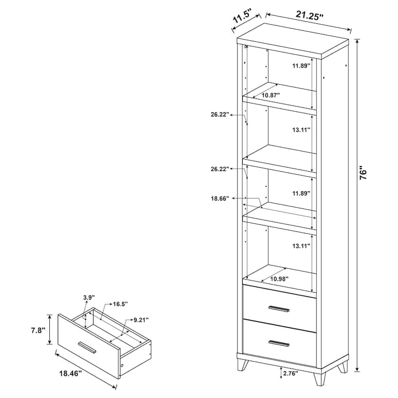 Lewes 4-piece 60-inch TV Entertainment Center Cappuccino