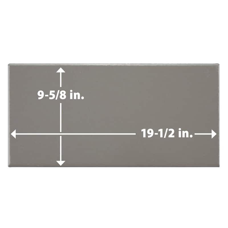 Merola Tile Piscina Brick Matte Dark Grey 9-5/8" x 19-1/2" Porcelain Floor and Wall Tile