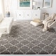 preview thumbnail 2 of 18, SAFAVIEH Hudson Shag Vitchka Glam Trellis 2-inch Area Rug - Grey/Ivory - 4' x 6'