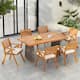 Option Teak Finish+Grey Wicker+Beige Cushion