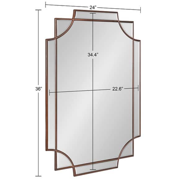 dimension image slide 8 of 18, Kate and Laurel Minuette Traditional Decorative Framed Wall Mirror