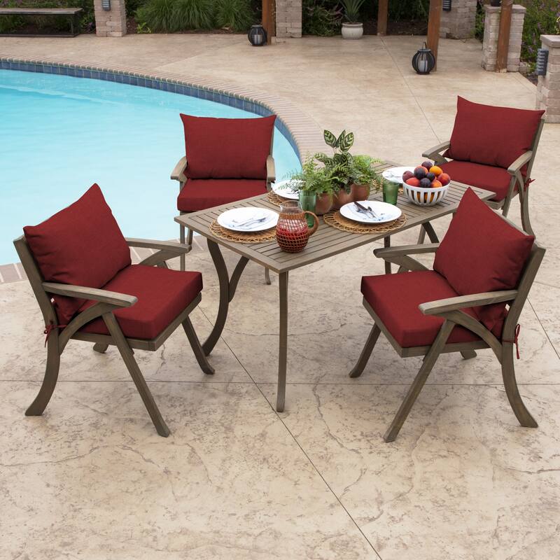 ARDEN Leala Texture 21-inch Square Patio Chair Cushion Set