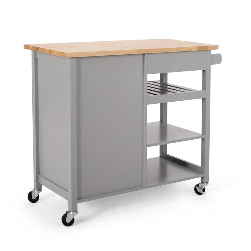Westcliffe Contemporary Kitchen Cart with Wheels by Christopher Knight Home - 41.75" W x 18.90" D x 35.25" H