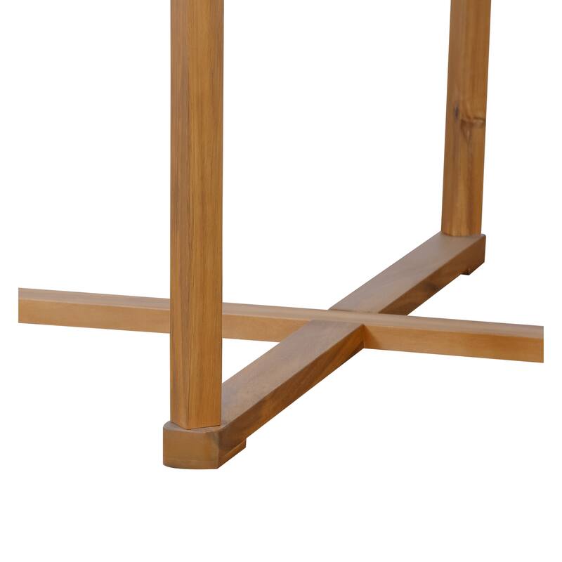 5-Piece Outdoor Dining Set with Acacia Wood Chairs and Round Table for Patios and Gardens