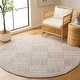 preview thumbnail 87 of 92, SAFAVIEH Handmade Abstract Yousra Checkered Wool Rug 4' Round - Light Brown/Ivory - Round
