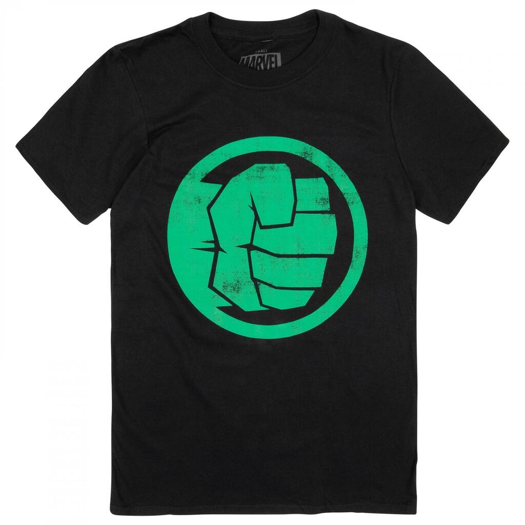 Hulk Fist Bump On Black Mens TShirt