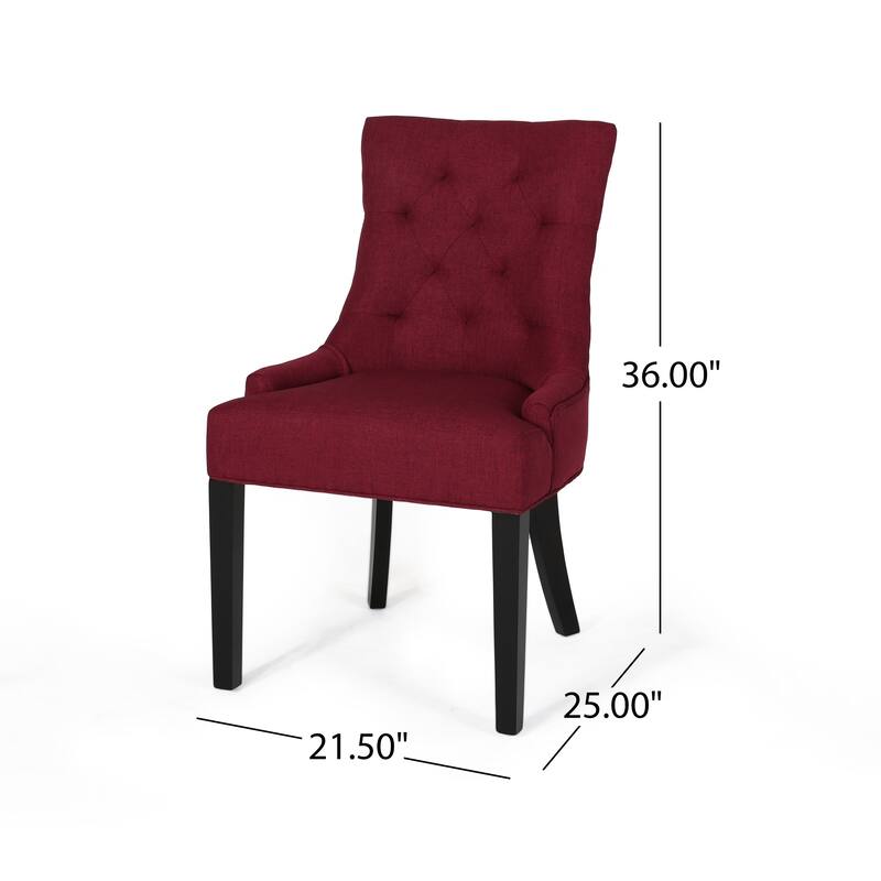 Christopher Knight Home Cheney Contemporary Tufted Dining Chairs (Set of 2) - 21.50" L x 25.00" W x 36.00" H