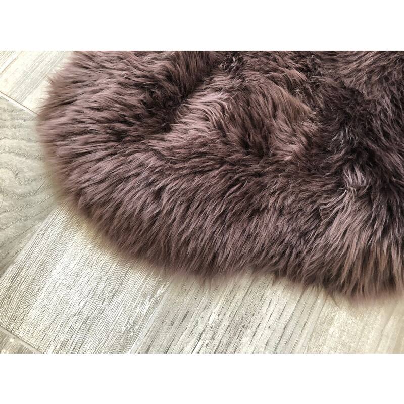 Dynasty Natural 3-Pelt Luxury Long Wool Sheepskin Shag Rug