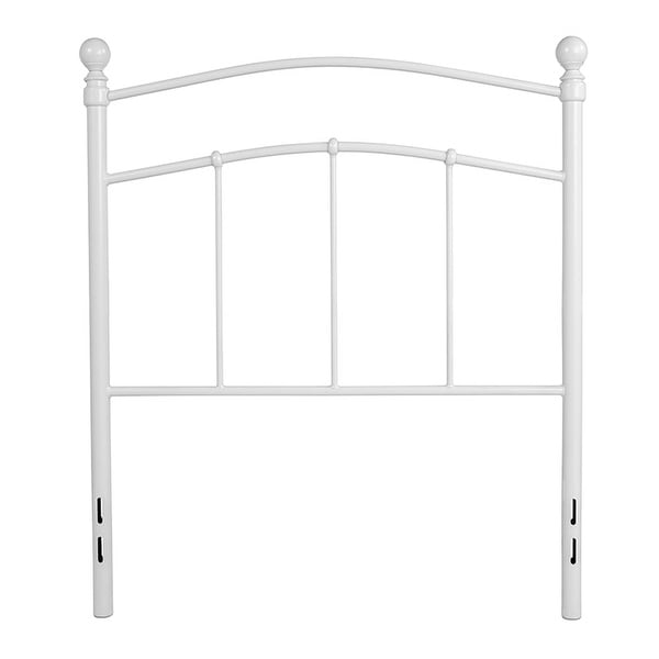Offex Decorative White Metal Twin Size Open Slat Headboard