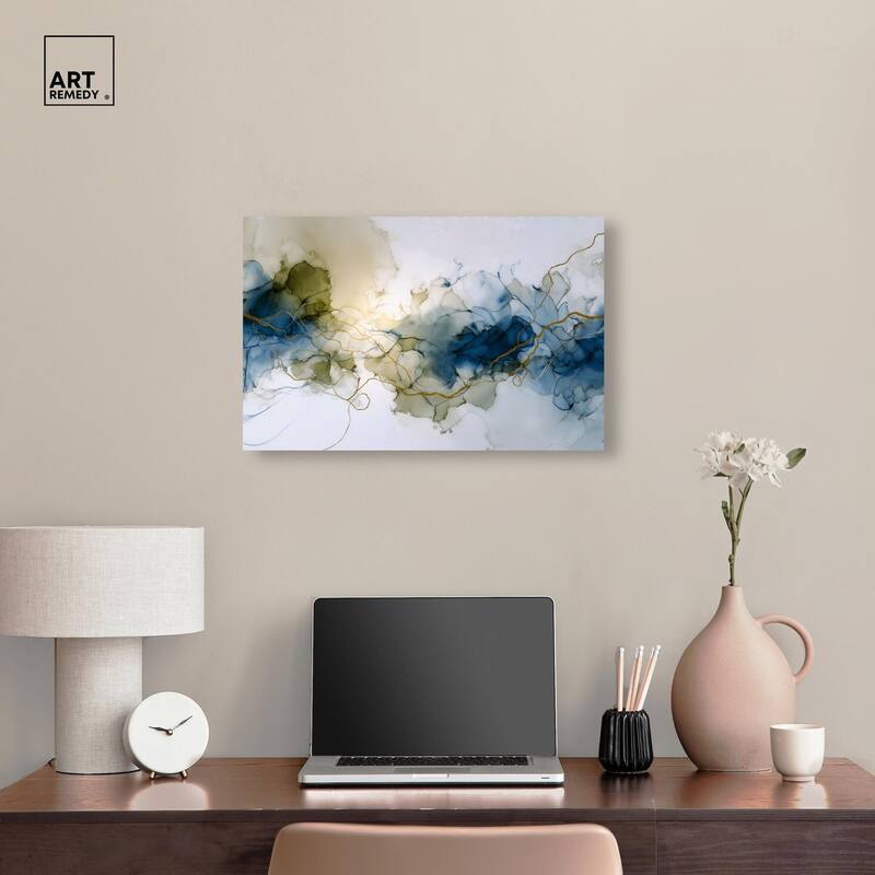 Fluid Geode Canvas by Art Remedy, Gallery Wrapped