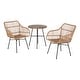 preview thumbnail 1 of 3, Brayhills Bistro Patio Furniture Set, Nature, 3-Piece