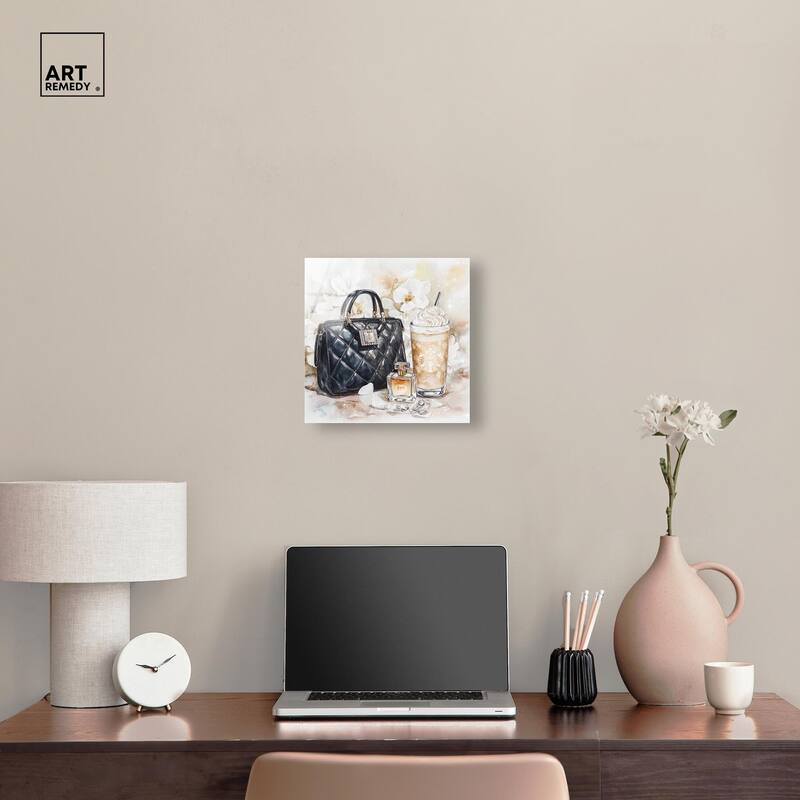 Trinkets and White Floral Acrylic by Art Remedy, Ready to Hang