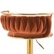 preview thumbnail 47 of 155, Velvet Upholstered Adjustable Bar Stool Swivel Counter Chair Set of 2