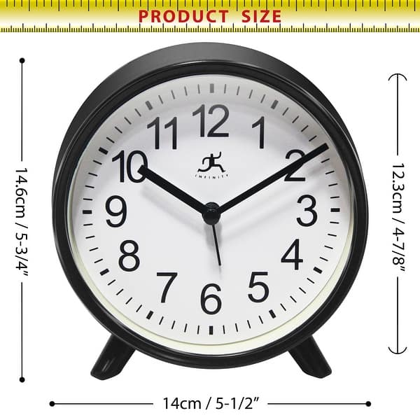 dimension image slide 1 of 3, Tabletop Alarm Clock - 5.75 in.